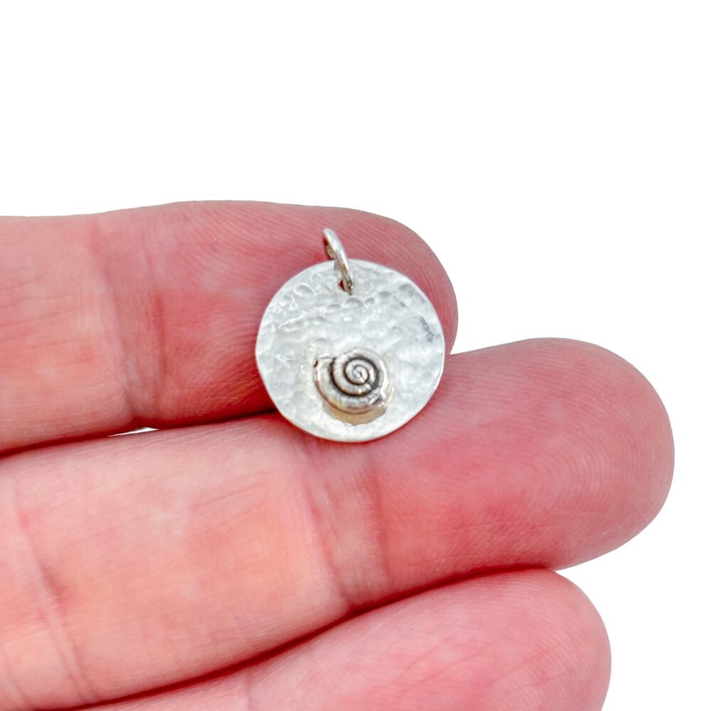 Vintage Sterling Silver 925 Snail Shell Pendant